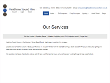 Tablet Screenshot of heathrowsoundhire.co.uk